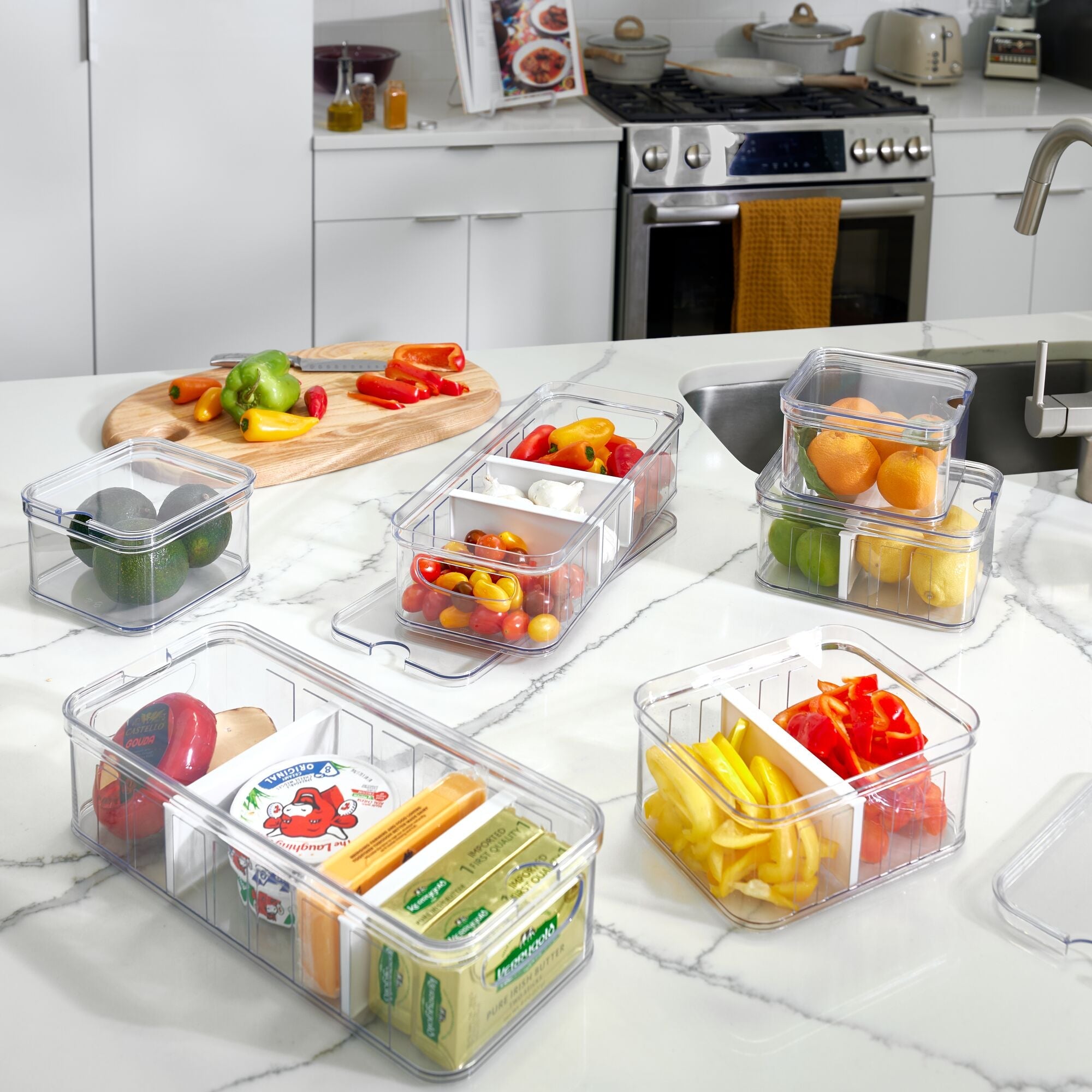 Klear Stackable Fridge Storage Drawers, With Drainer