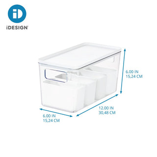 Rosanna Pansino Collection by iDesign Large Lidded Bin & 4 Inner Small Bins Marshmallow/Clear