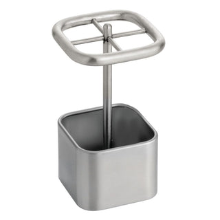 Gia Toothbrush Stand Brushed Stainless Steel - iDesign-Toothbrush Stand