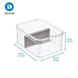 iDesign BPA Free Recycled Crisp Fridge Divided Bin 8.32"x 6.32"x 3.76" - iDesign-