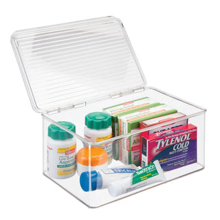 RPET Med+ Medicine Lidded Box- Large Clear