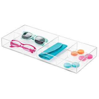 Clarity Divided Tray - 16" x 7" x 2" Clear