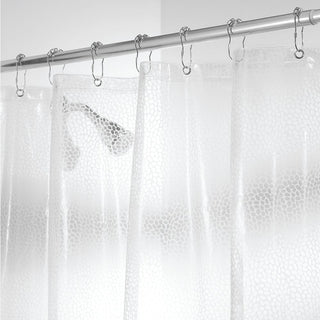 iDesign Rain EVA Shower Curtain 72" x 72" in Clear