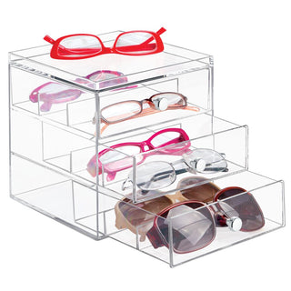 Drawers - Glasses - 3 Drawer Clear