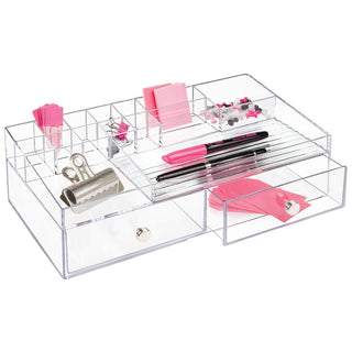 Drawers Cosmetic Organizer - 2 Drawer Clear
