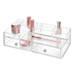 Drawers Cosmetic Organizer - 2 Drawer Clear