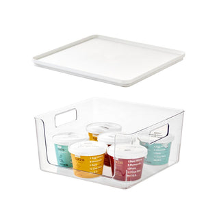 Rosanna Pansino Collection By iDesign Open Front Lidded Bin Clear/Marshmallow
