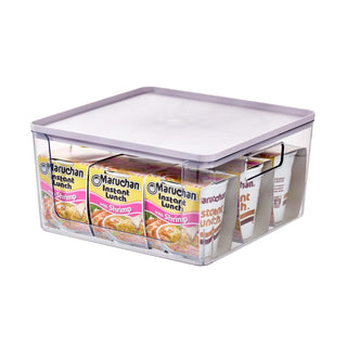 Rosanna Pansino Collection by iDesign Open Front Lidded Bin Clear /Lavender Sprinkles