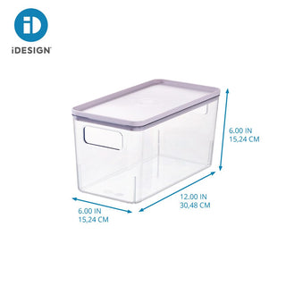 Rosanna Pansino Collection by iDesign Lidded Storage Bin Clear/Lavender Sprinkles