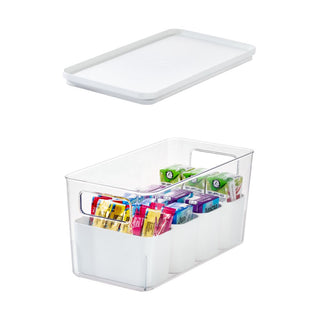 Rosanna Pansino Collection by iDesign Large Lidded Bin & 4 Inner Small Bins Marshmallow/Clear