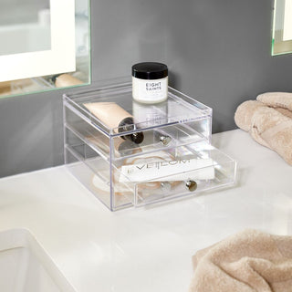 iDesign Drawers - 3 Drawer Slim in Clear