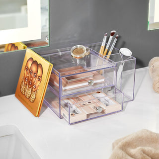 iDesign Drawers with Side Organizer - 2 Drawer in Clear