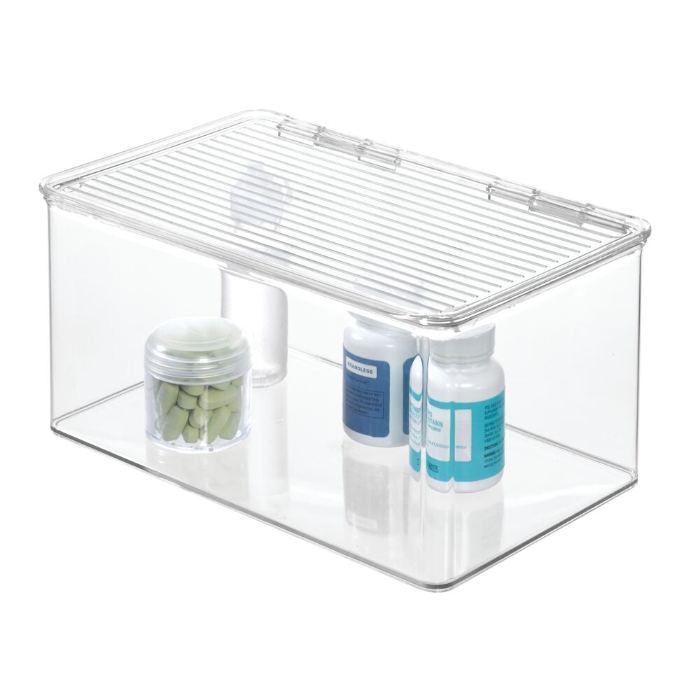 RPET Med+ Medicine Lidded Box- Large Clear