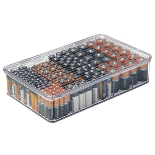 RPET Linus Stackable Battery Organizer Box Clear