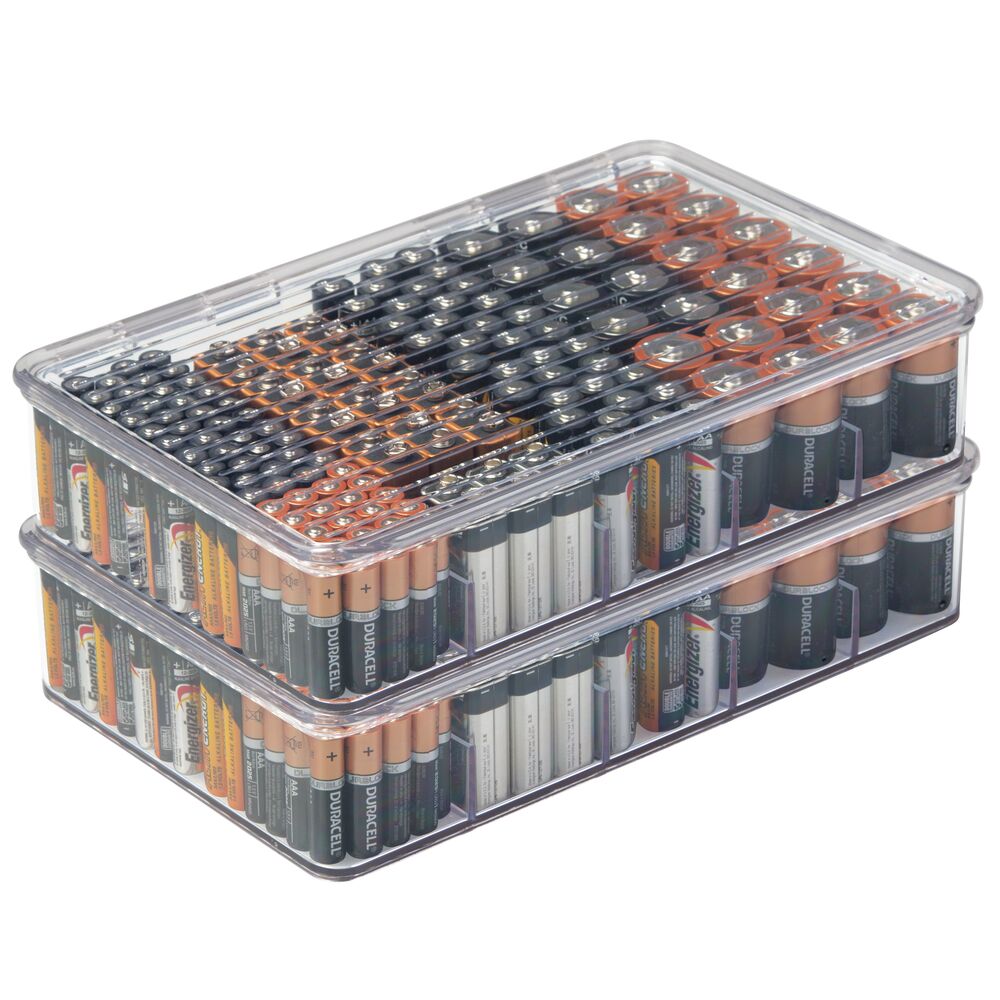 iDesign Linus Stackable Battery Organizer Box