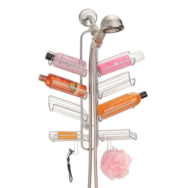 iDesign Vine Metal Wire Hanging Shower Caddy, Extra Wide Caddy