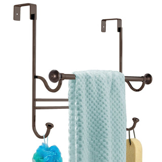 York Over Shower Door Towel Rack Combo Bronze