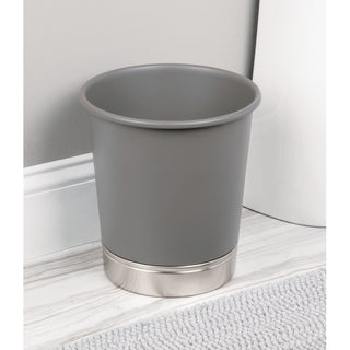 York Waste Can Matte Gray/Brushed