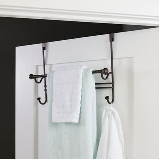 York Over Shower Door Towel Rack Combo Bronze