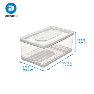 iDesign iDFresh BPA-Free Recycled Plastic Produce Storage Bin, Large