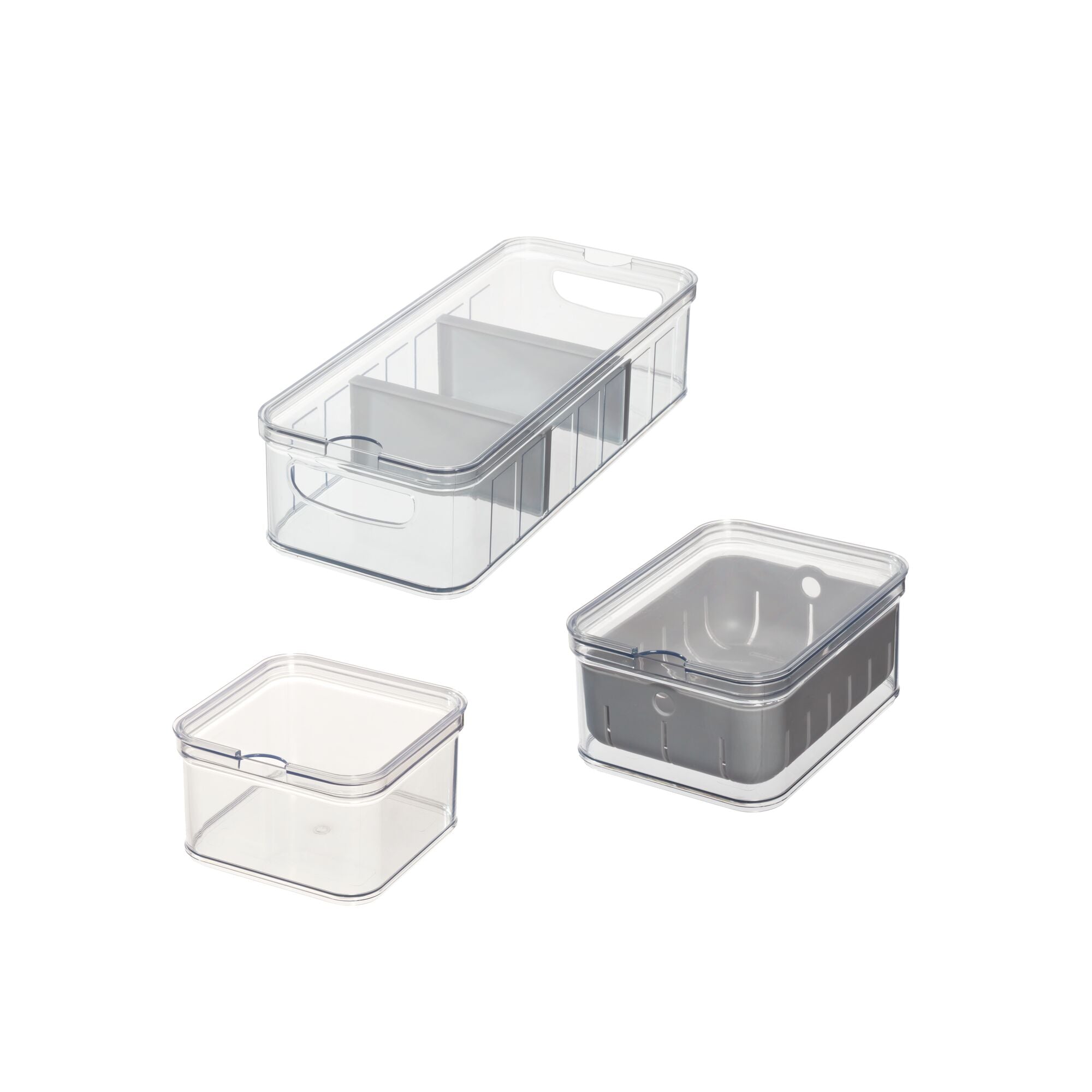 3 Tier Clear Pull Out Organizer with 3Pcs Storage Bins, Large Size