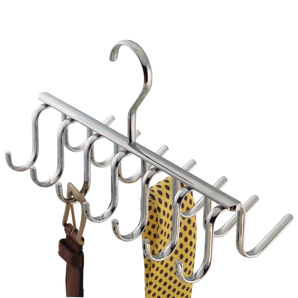 Axis Tie/Belt Rack Chrome - iDesign-Closet Organizer - Tie/Belt