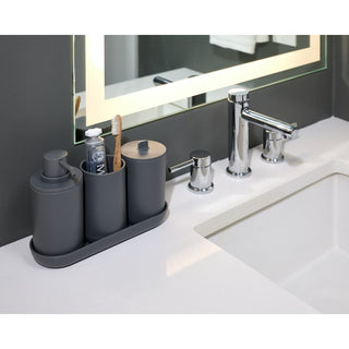 Cade Bath Accessories (Set of 4) Charcoal - iDesign-Pump Caddy