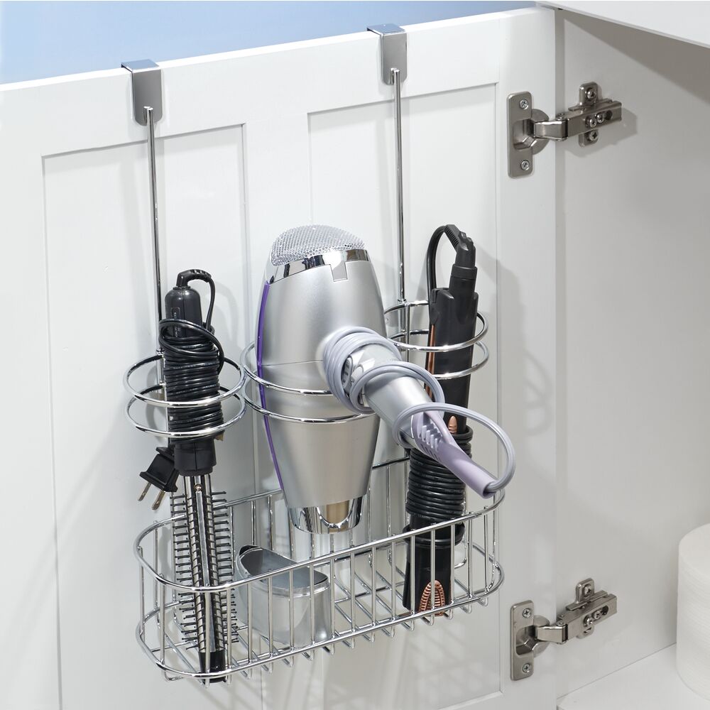 Hair Tool Organizer - Blow Dryer Holder /hair Dryer Holder Cabinet Door,  Bathroom Organizer Hair Care Storage Basket