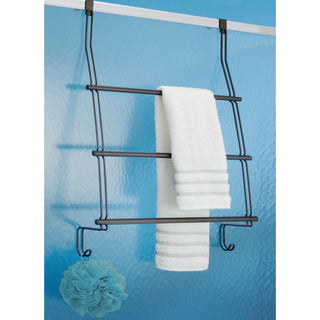 Classico Over Shower Door Towel Rack 3 Bronze - iDesign-OTD Towel Rack