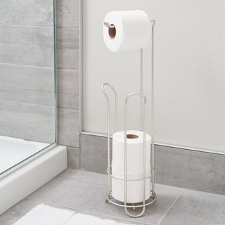 Classico Roll Stand Plus Satin - iDesign-Toilet Tissue Reserve+