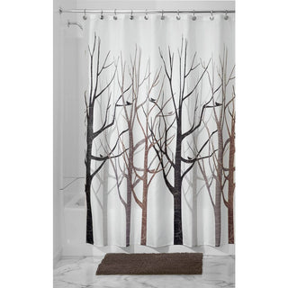 Forest Shower Curtain Gray/Black - iDesign-shower curtain