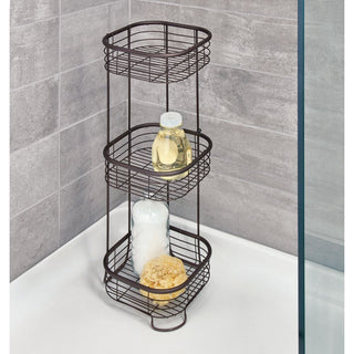 Forma 3 Tier Shower Shelf- Square Bronze - iDesign-3 Tier Shelf