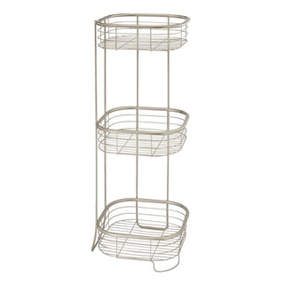Forma 3 Tier Shower Shelf- Square Satin - iDesign-3 Tier Shelf