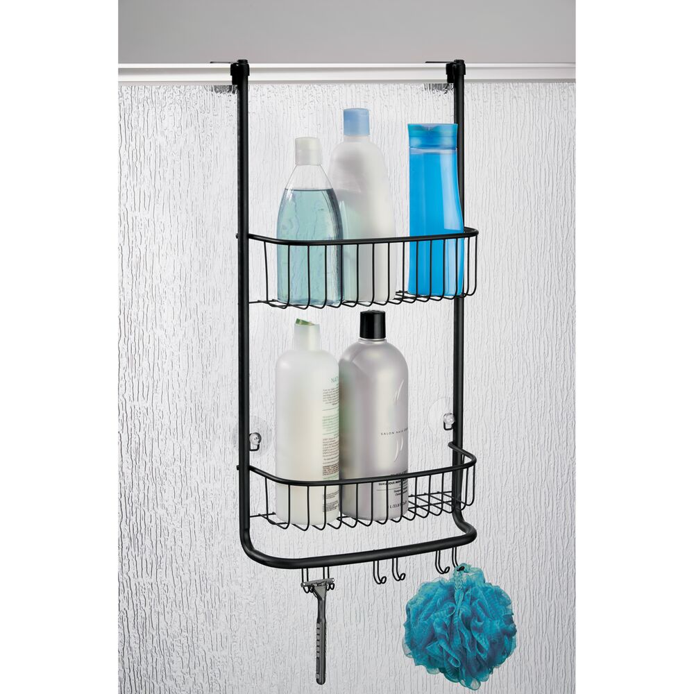 iDesign Forma Bathroom Over The Door Shower Caddy with Storage Baskets Shelves