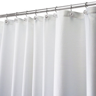 iDesign Carlton Shower Curtain 72" x 72" in White - iDesign-Shower Curtain