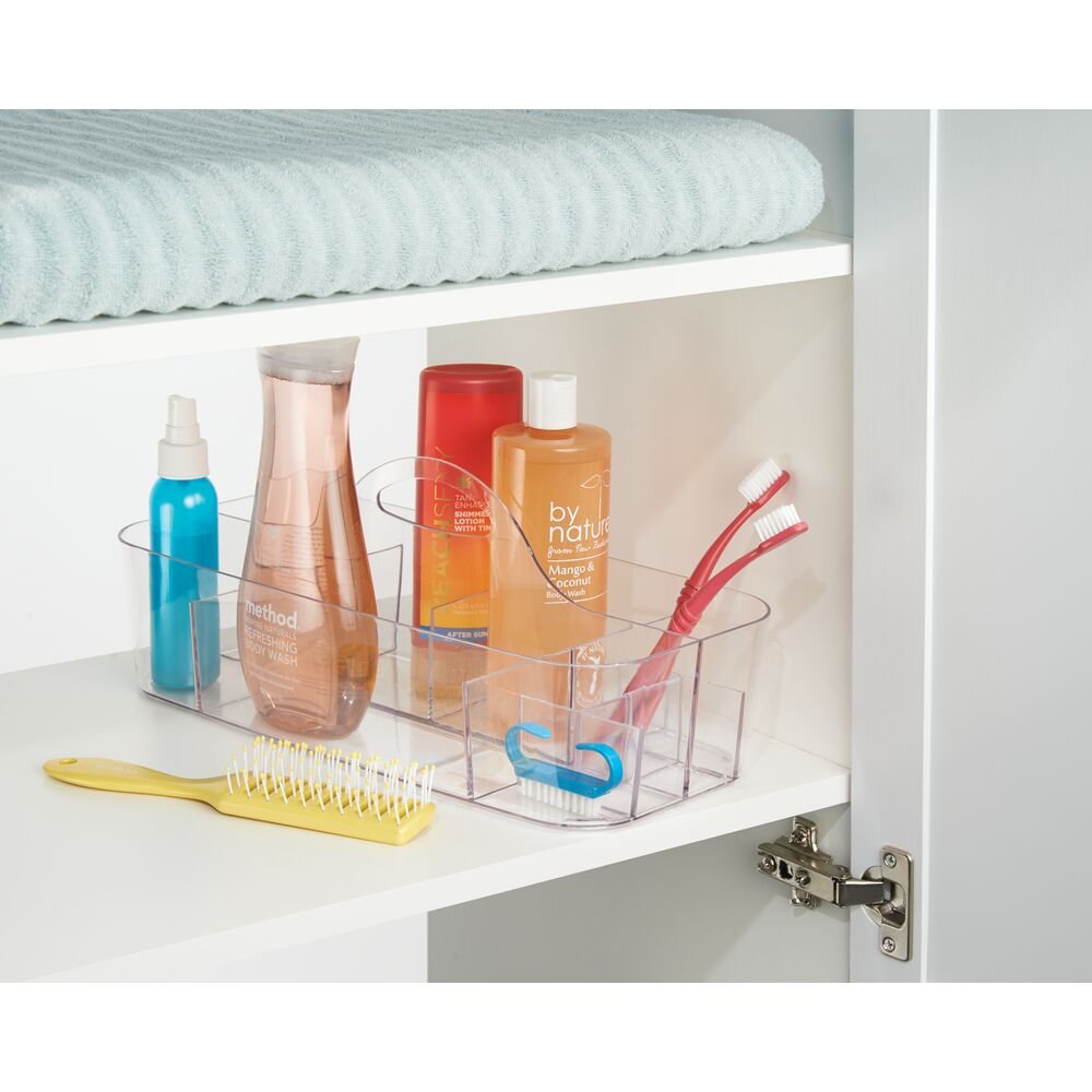 Interdesign Clarity Cosmetic Organizer Tote for Vanity Cabinet to Hold Makeup, Beauty Products - Clear