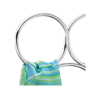iDesign Classico 8" Loop Shower Curtain Holder in Chrome - iDesign-Scarf Holder