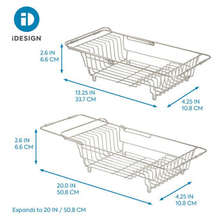 iDesign Classico Over Sink Dish Drainer in Satin - iDesign-Dish Drainer