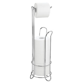 iDesign Classico Roll Stand Plus in Chrome - iDesign-Toilet Tissue Reserve+