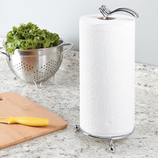 iDesign Classico Swivel Arm Paper Towel Holder Stand in Chrome - iDesign-Paper Towel Holder