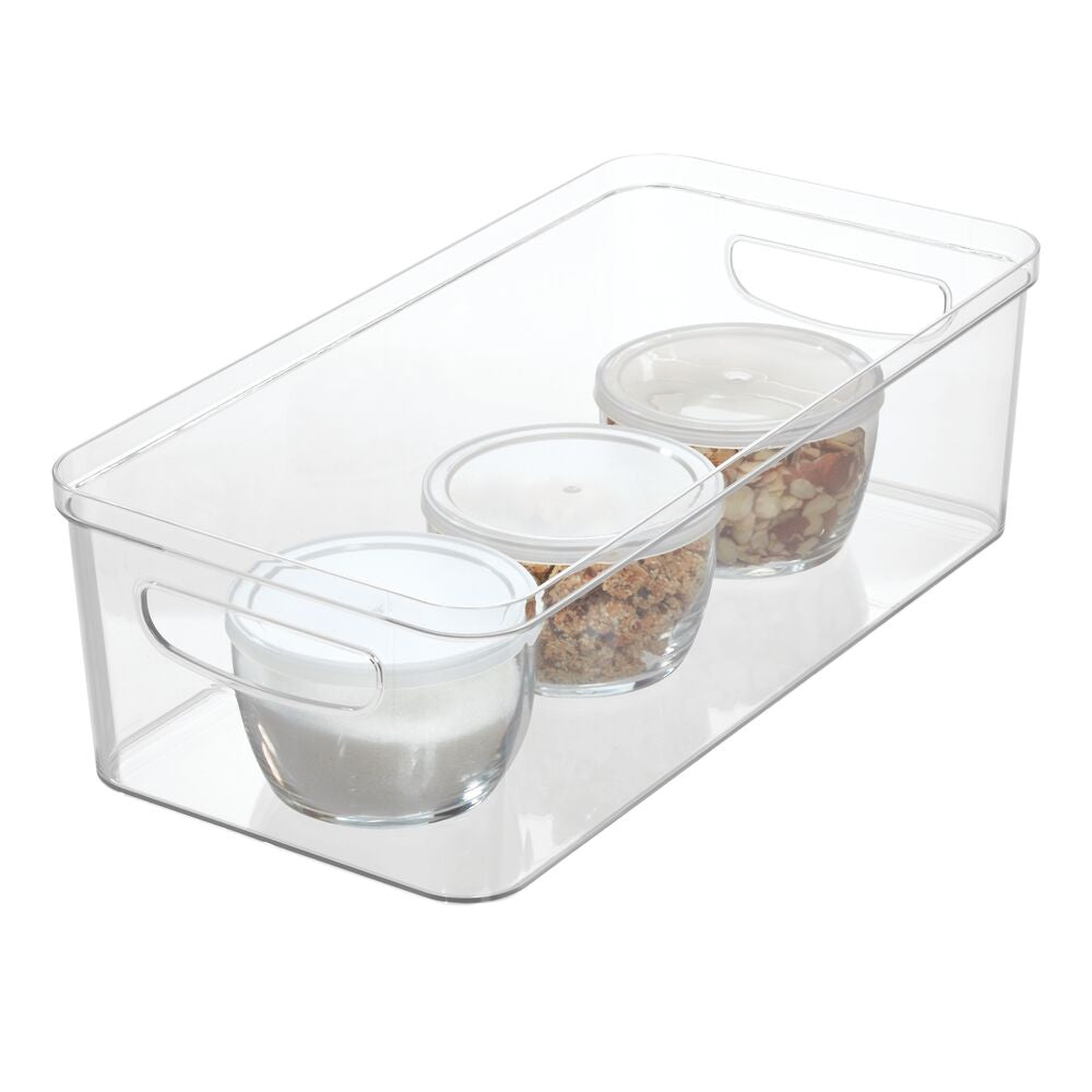 Hudgan Clear Plastic Storage Organizer Bins with Acrylic Lids for Home  Office, Kitchen, Cupboard, Pantry Shelves, Medicine Cabinet, Craft Rooms 
