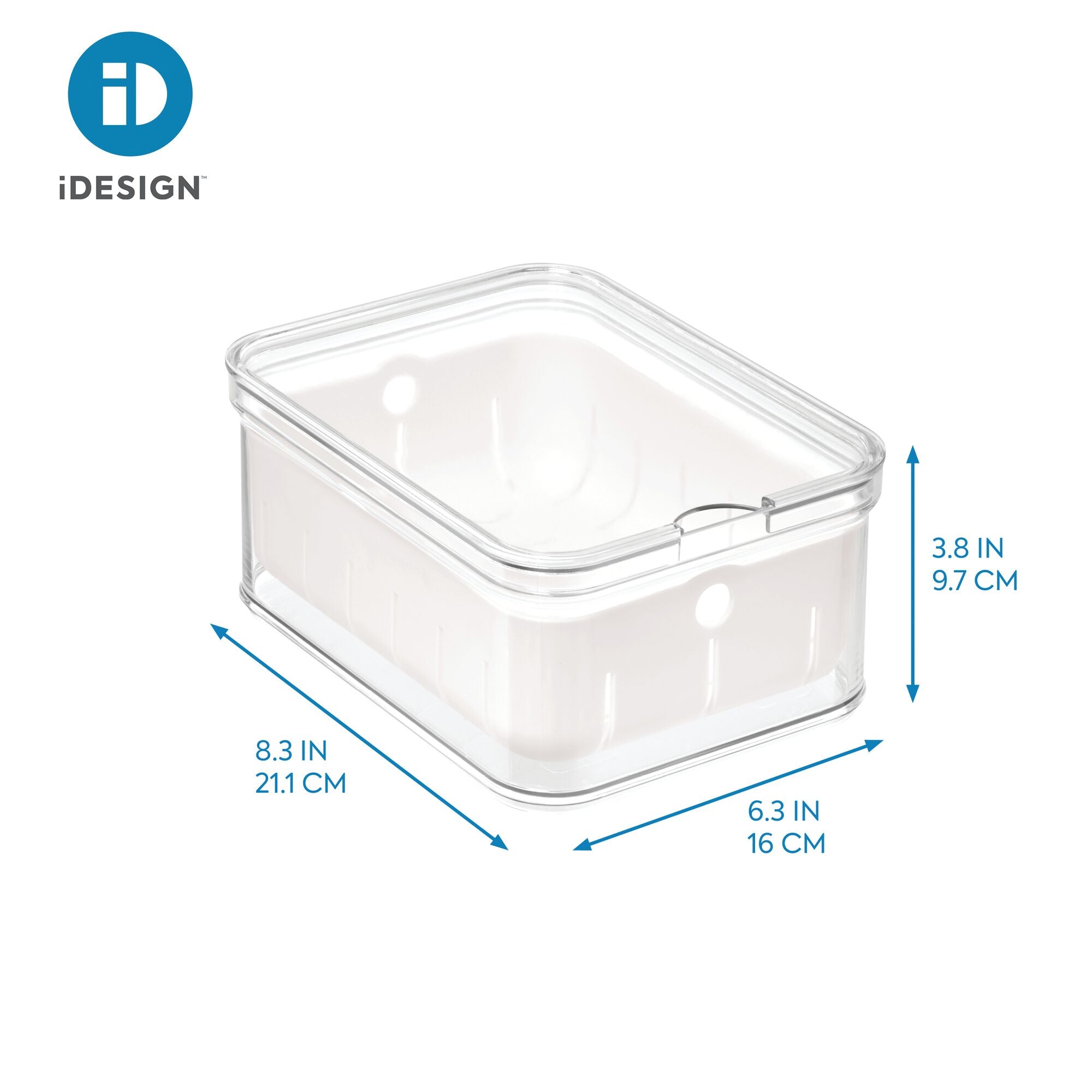 iDesign IDFRESH BPA-Free Recycled Plastic Produce Storage Bin, Small