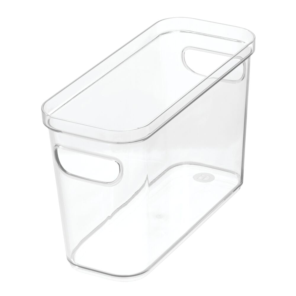 iDesign Clear Plastic Storage Organizer Bin with Handles for