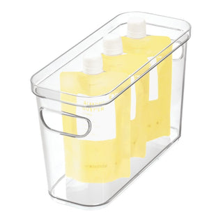 mDesign Large Plastic Kitchen Pantry Storage Organizer Bin with Handles, 4  Pack - Clear, 10 x 10 x 7.75