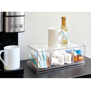 iDesign Crisp Tea Storage Organizer in Clear - iDesign-Cabinet Organizer