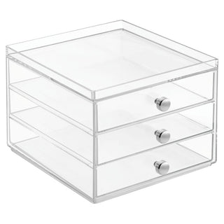 iDesign Drawers - 3 Drawer Slim in Clear - iDesign-Drawers