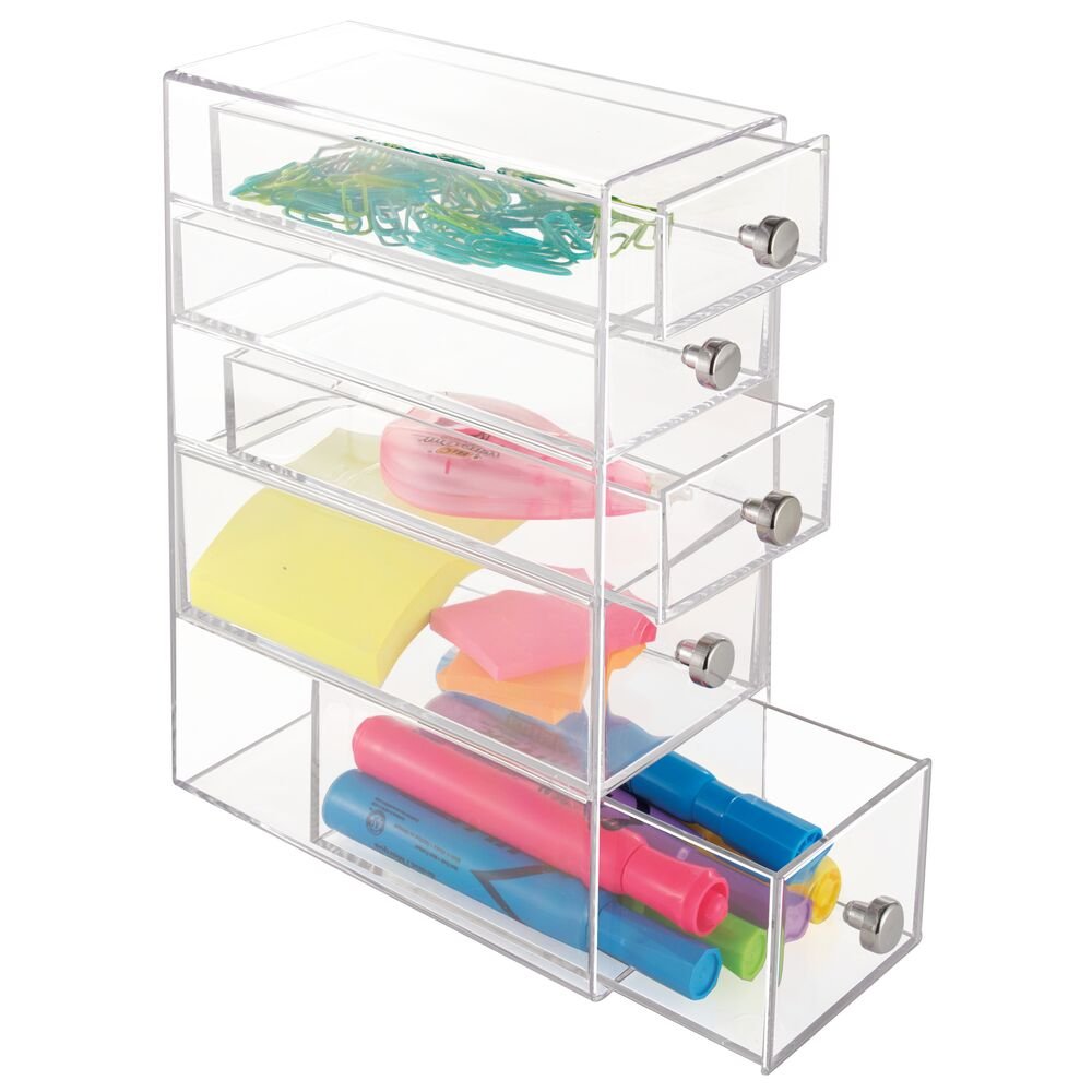 Acrylic Storage 5 Drawers, Desk Storage & Organization