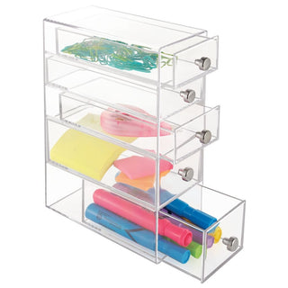 iDesign Drawers Tower - 5 Drawer in Clear - iDesign-Drawers