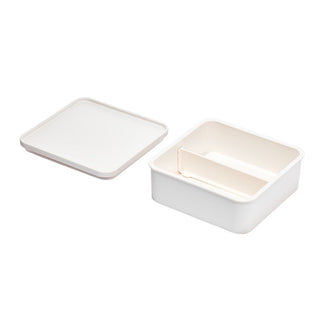 iDesign Eco Divided Food Storage Containers Made from Recycled Plastic with Lids in Coconut - iDesign-Food Storage