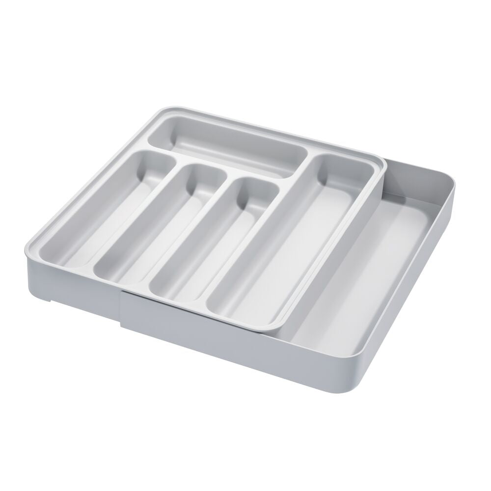 iDesign Eco Recycled Plastic Expandable Drawer Organizer Utensil Tray, Gray, Size: One Size